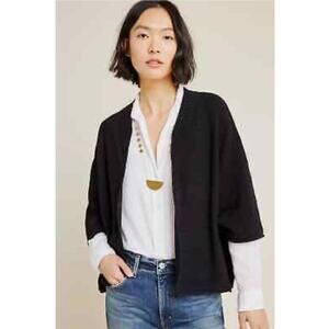 Akemi + Kim‎ Anthropologie Black Cardigan Dolman Sleeve Small Academia Preppy